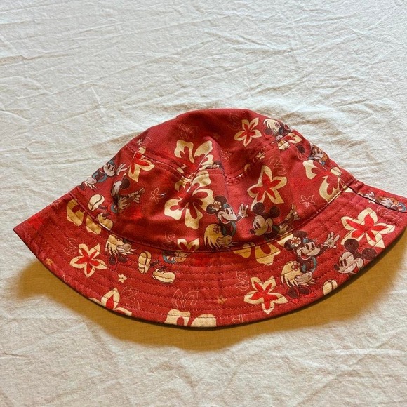 Disney Accessories - Disney Mickey Mouse red tropical bucket hat